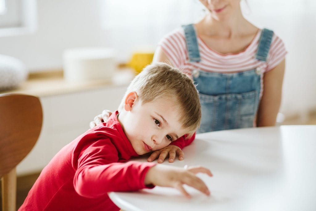 Child Sitting By The Table