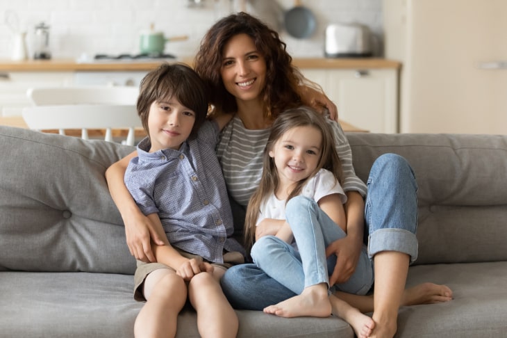 Mother With Two Children